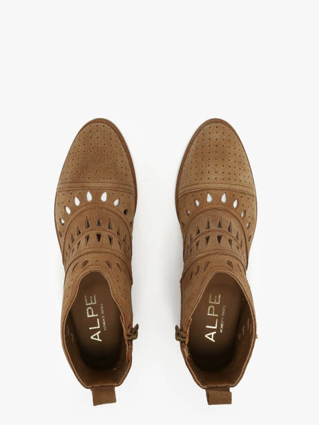 Heeled Boots In Leather Alpe Brown women 54331101 other view 3