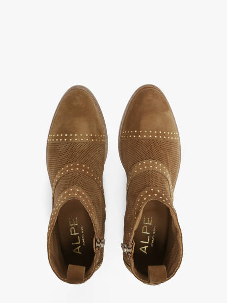 Heeled Boots In Leather Alpe Brown women 54311101 other view 3