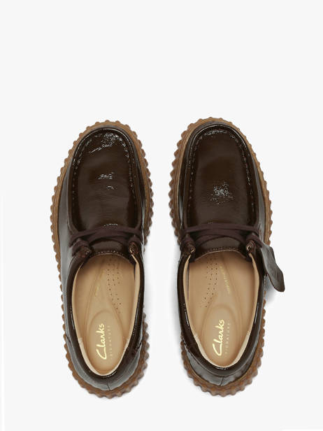 Platform Derby Shoes In Leather Clarks Brown women 26186667 other view 3