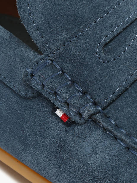 Moccasins In Leather Tommy hilfiger Blue men 5789DBZ other view 2
