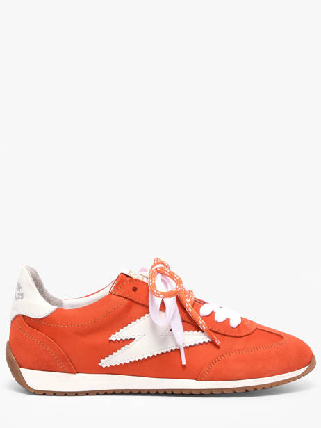Sneakers June In Leather Semerdjian Orange women JUNED479