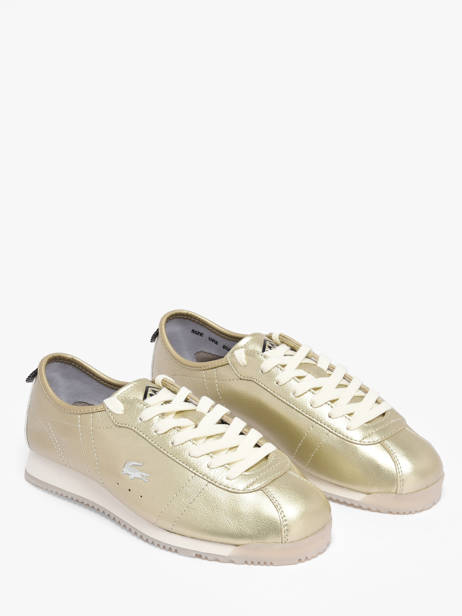 Sneakers In Leather Lacoste Gold women 1SFA0137 other view 1
