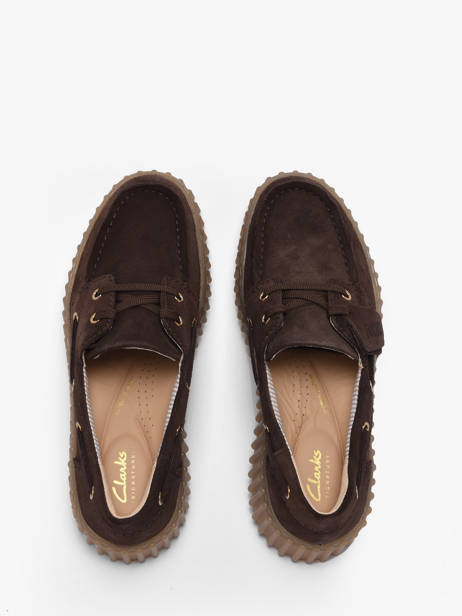 Platform Boat Shoes In Leather Clarks Brown women 26186647 other view 3