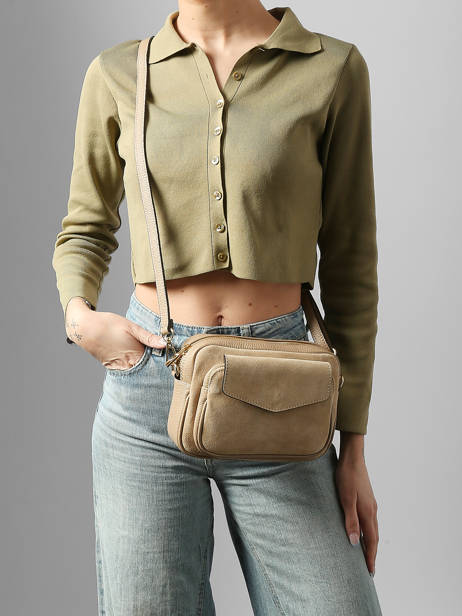 Shoulder Bag Velvet Caviar Leather Milano Beige velvet caviar VC25067 other view 1