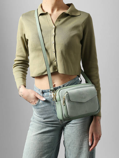 Shoulder Bag Velvet Caviar Leather Milano Green velvet caviar VC25067 other view 1
