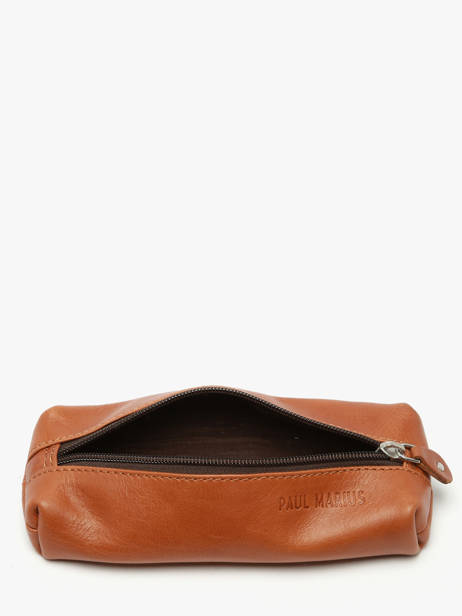 Pencil Case Paul marius Brown vintage PLUMIER other view 1