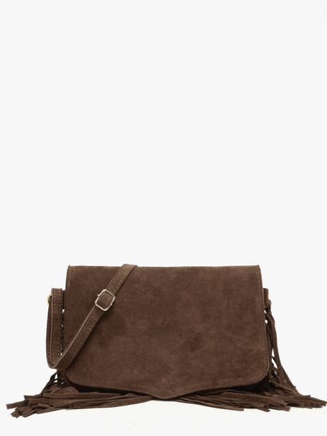 Shoulder Bag Velvet Leather Milano Brown velvet VE24115O