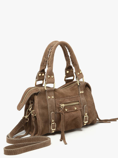 Crossbody Bag Velvet Leather Milano Beige velvet VE24092O other view 2