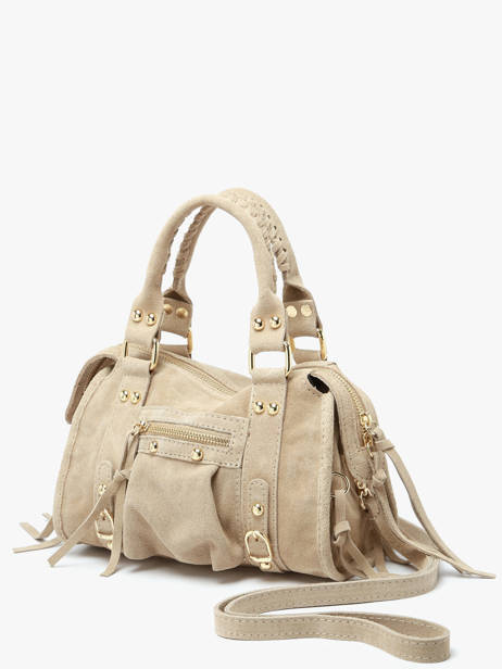 Crossbody Bag Velvet Leather Milano Beige velvet VE24093O other view 2