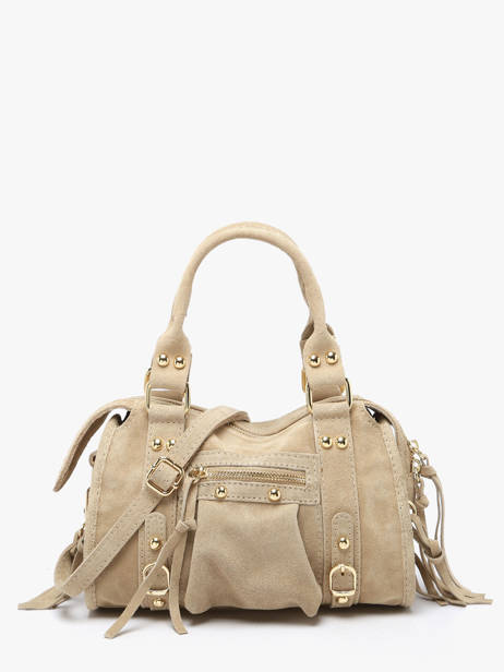 Crossbody Bag Velvet Leather Milano Beige velvet VE24093O
