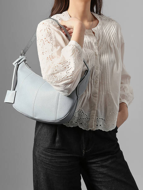 Medium Leather Victoire Hobo Bag Lancel Blue victoire A13993 other view 1