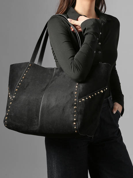 Shoulder Bag Velvet Miniprix Black velvet M9457 other view 1