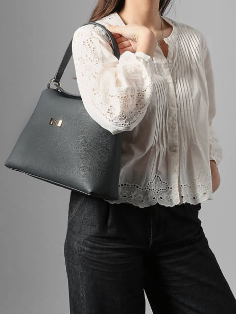 Sac Porté épaule Camelia Cuir Nathan baume Bleu eden 5 vue secondaire 1