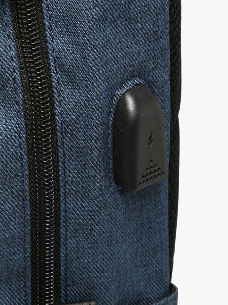 Backpack David jones Blue business PC037A other view 2