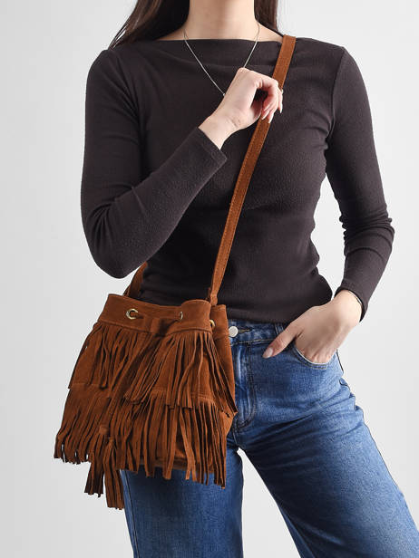 Crossbody Bag Velvet Milano Brown velvet VE24116O other view 1