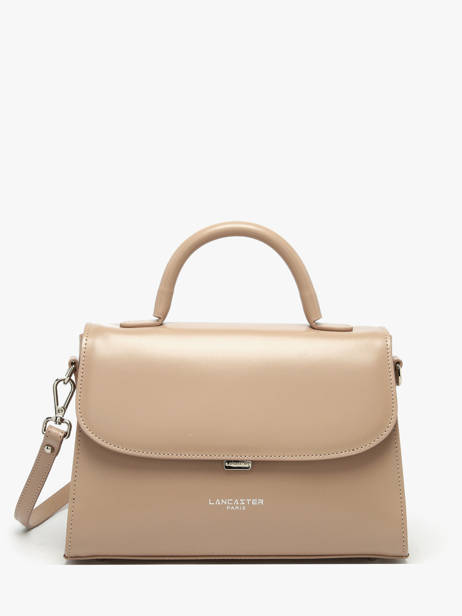 Medium Leather Suave Crossbody Bag Lancaster Beige suave even 17