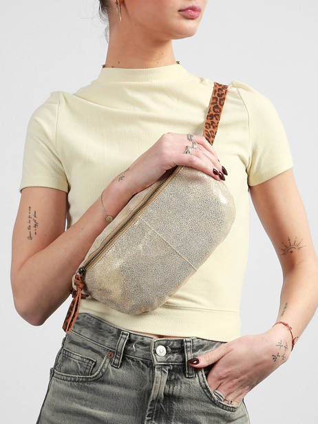Belt Bag Leather Leather Pieces Gold berta 17163618 other view 1