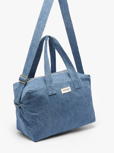 Recycled Cotton Sauval City Bag Rivedroite Blue timeless SAUVATIM other view 2