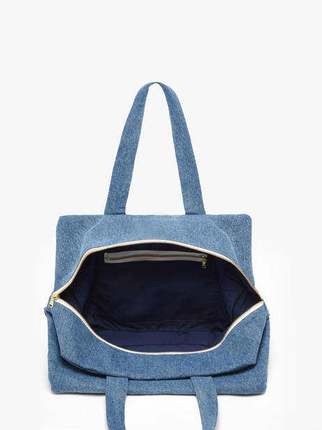 Recycled Cotton Sauval City Bag Rivedroite Blue timeless SAUVATIM other view 3