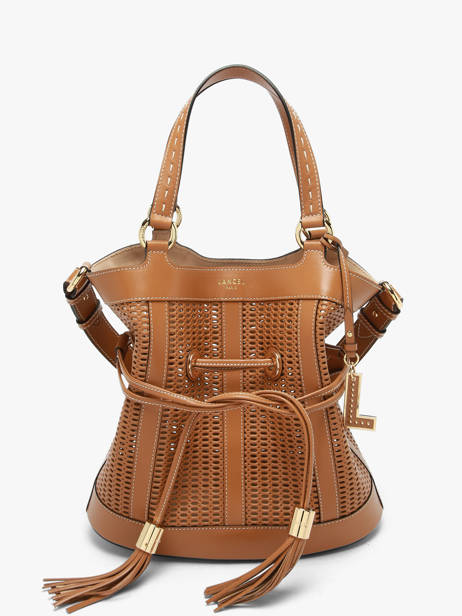 Sac Porté Main Premier Flirt Cuir Lancel Marron premier flirt A14010