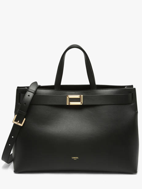 Sac Porté Main Angele Cuir Lancel Noir angele A14018