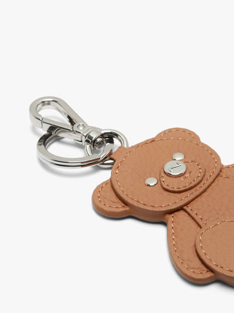 Leather Teddy Keychain Nathan baume Brown original n 100801N other view 1