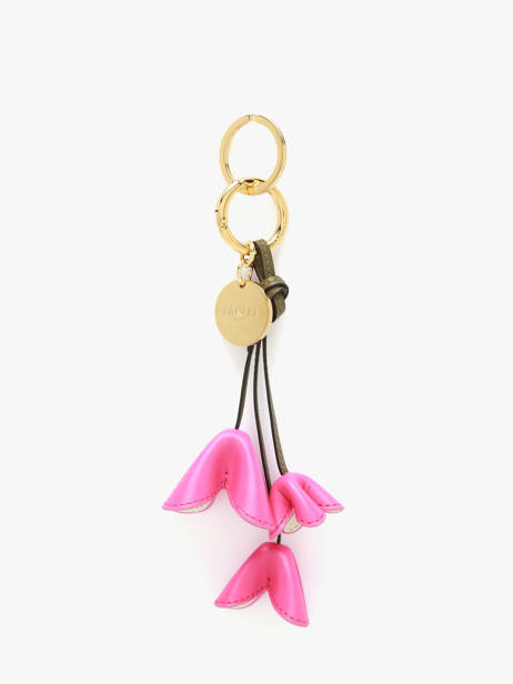 Leather Tutti Fleuri Bag Charm Lancel Pink charms A14117