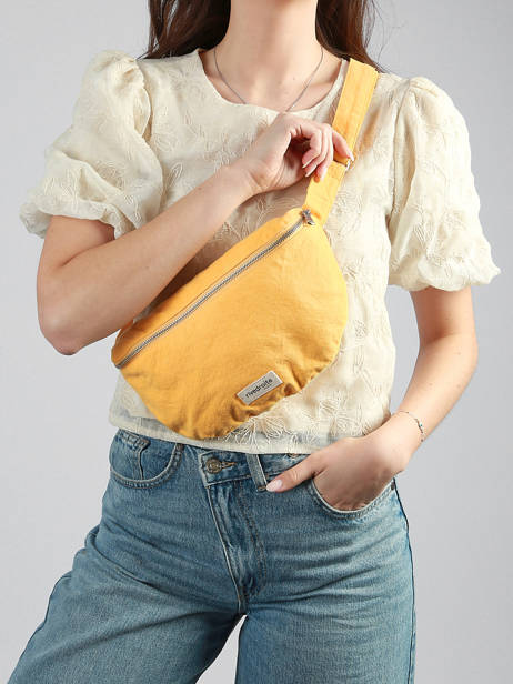 Recycled Coton Custine Belt Bag Rivedroite Yellow timeless CUSTITIM other view 1