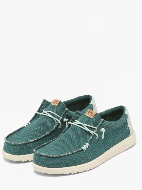 Mocassins Wally Braided Hey dude Vert men 40003 vue secondaire 2