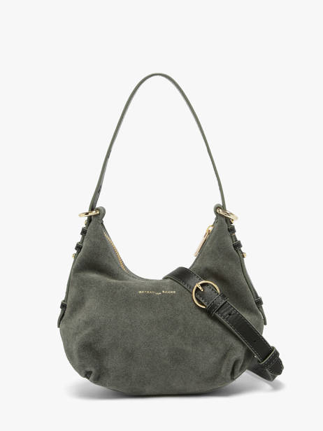 Sac Bandoulière Sam Cuir Daim Nathan baume Vert vogue 4 vue secondaire 5