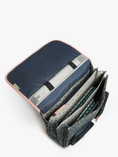 Wheeled Schoolbag 3 Compartments Cameleon Blue vintage fantasy PBVGCA41 other view 3