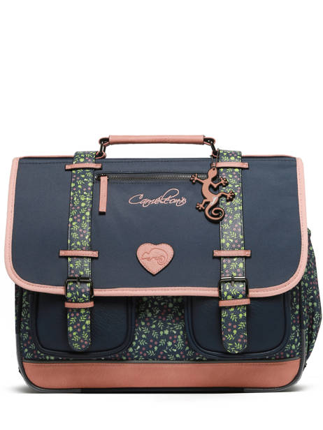 Wheeled Schoolbag 3 Compartments Cameleon Blue vintage fantasy PBVGCA41 other view 7