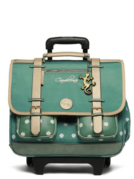 Cartable à Roulettes 3 Compartiments Cameleon Vert vintage fantasy PBVGCR41 vue secondaire 8