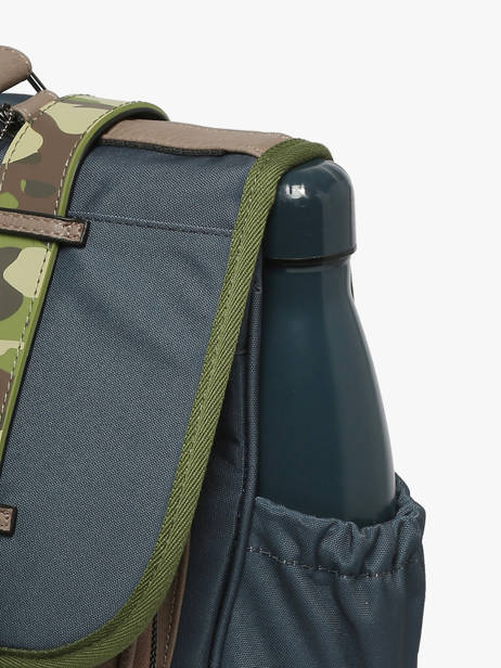 Cartable 3 Compartiments Cameleon Bleu vintage urban PBVBCA41 vue secondaire 5