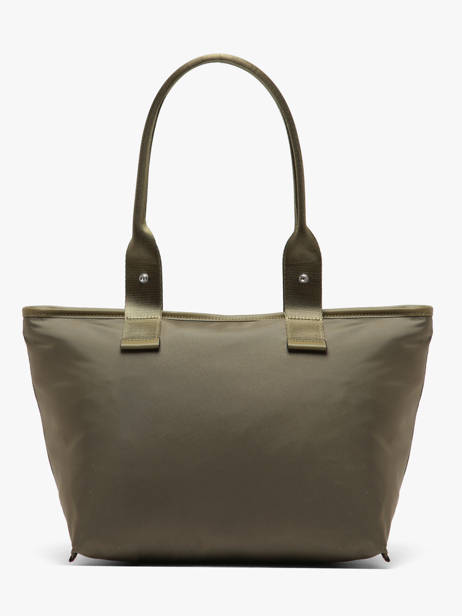 Medium Mistral Rollable Tote Bag Nylon And Leather Lancel Green mistral A13995 other view 4