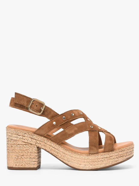 Sandales à Talon En Cuir Aliwell Marron women A126024