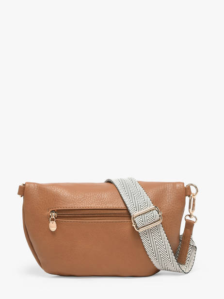 Sac Banane Lulu castagnette Marron zip YSALINE2 vue secondaire 4