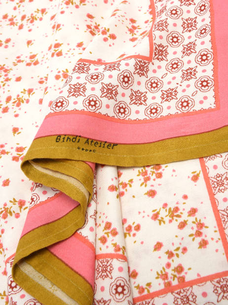 Scarf Bindi atelier Beige floral FL other view 1