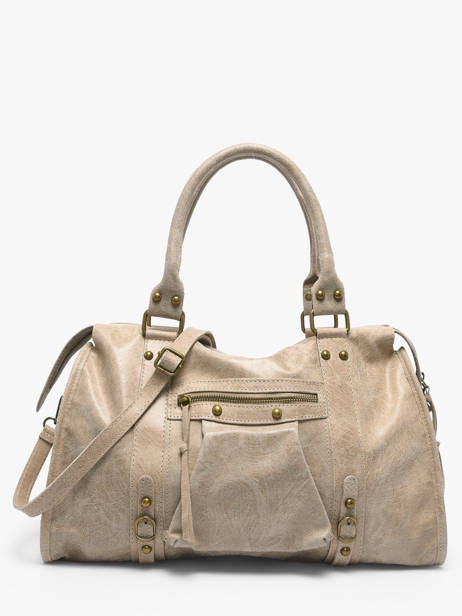 A4 Size Shoulder Bag Spazzolato Leather Milano Brown spazzolato SP24095