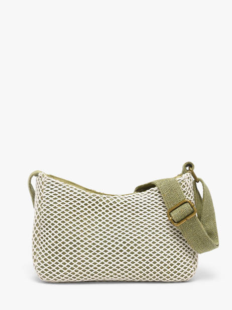 Shoulder Bag Resille Cotton Le voyage en panier Green resille PM942 other view 4
