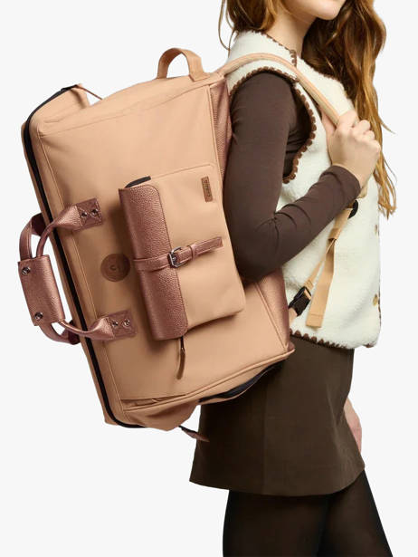 Cabin Duffle Bag Backpack Travel Cabaia Beige travel DUFFV2 other view 1