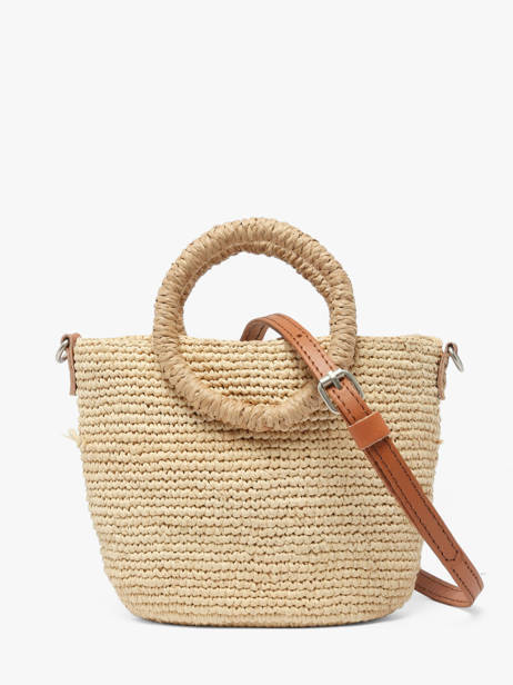 Satchel L'atelier Du Crochet Raphia Le voyage en panier Beige l'atelier du crochet AM831 other view 4