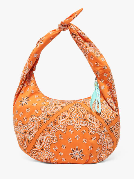 Sac Porté épaule Bandana Coton Le voyage en panier Orange bandana PM970 vue secondaire 4