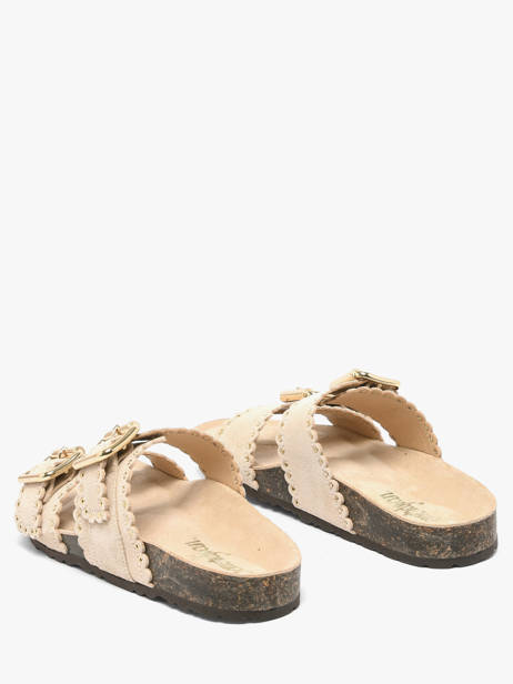 Mules Avec Brides En Cuir Semerdjian Beige accessoires ARIANNA vue secondaire 2