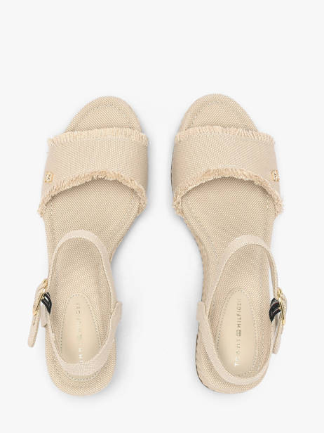 Sandals In Leather Tommy hilfiger Beige women 9470ACI other view 3