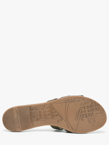 Slippers Hamia In Leather Les tropeziennes Green women HAMIA other view 4