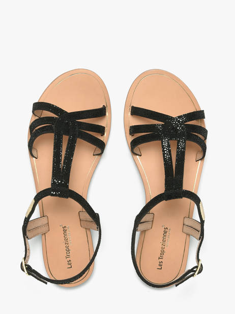 Flip Flops In Leather Les tropeziennes Black accessoires HAMELIE other view 3
