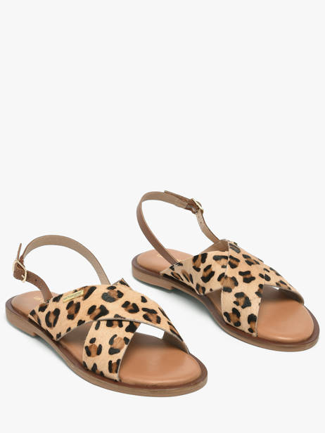 Flip Flops In Leather Les tropeziennes Brown women DOAPO other view 1