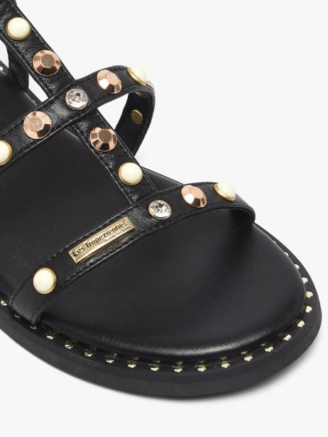 Sandals In Leather Les tropeziennes Black women CORLYLOW other view 2