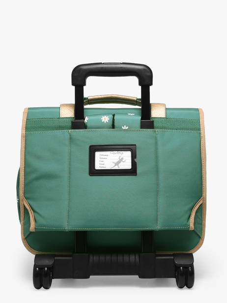 Cartable à Roulettes 2 Compartiments Cameleon Vert vintage fantasy PBVGCR38 vue secondaire 5